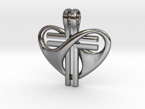 Love and Sacrifice - LARGE in Fine Detail Polished Silver