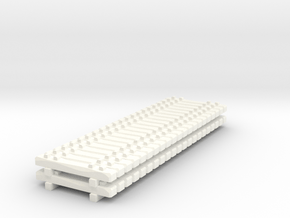 N Scale Concrete Ties Stack Load Double in White Processed Versatile Plastic