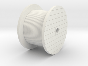 N Scale Cable Reel (Full) in White Natural Versatile Plastic