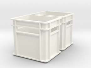 1:6 scale Beverage Crates Megahouse Style X2 in White Processed Versatile Plastic