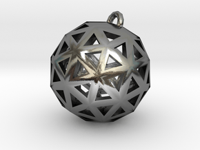 Geo Pendant in Polished Silver
