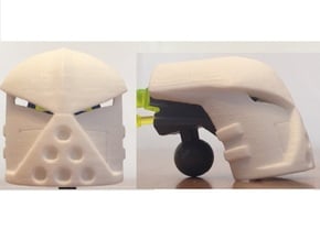 Kanohi - Blocko2 v2 (Bionicle) in White Processed Versatile Plastic