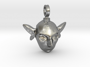 LoZ: Majora's Mask - Zora Mask Charm in Natural Silver