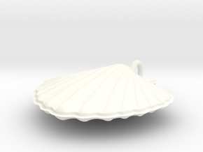 Scallop Necklace in White Processed Versatile Plastic