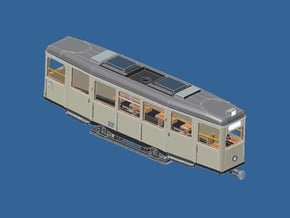Z Gauge 1:220 Straßenbahn Tw721 Steuerwagen in Tan Fine Detail Plastic