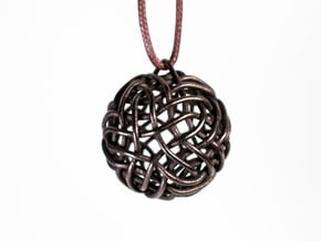 Pineapple Knot Pendant in Polished Bronze Steel