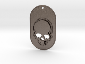 Skull mark in Polished Bronzed Silver Steel