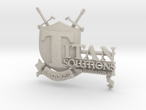 Titan Solutions Emblem in Natural Sandstone