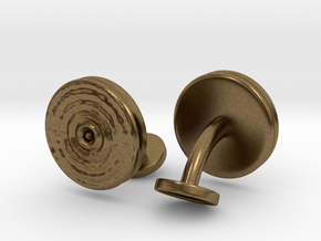 Ripple Cufflinks (pair) in Natural Bronze