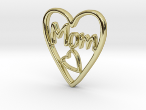 MOM Pendant (3cm) in 18K Gold Plated
