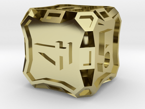 Large Premier d6 in 18K Gold Plated