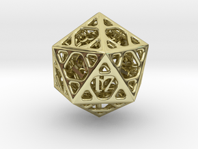 Cage d20 in 18K Gold Plated