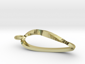 Moebius Strip Necklace Pendant in 18K Gold Plated