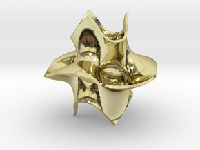 Cube bounded isosurface in 18K Gold Plated