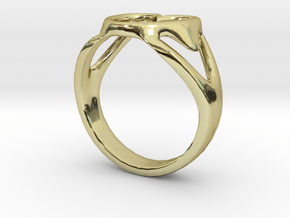 3-Heart Ring in 18K Gold Plated