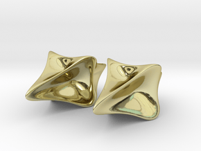 Pinched Silver Earrings in 18K Gold Plated