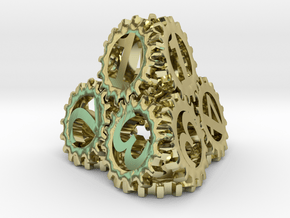 Static Gear Die (D4) in 18K Gold Plated