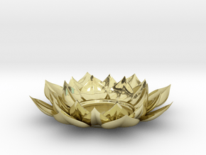 Lotus Flower Tea Light Holder in 18K Gold Plated
