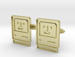 Happy Computer Cufflinks in 18K Gold Plated