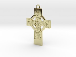 celtic cross 2 in 18K Gold Plated