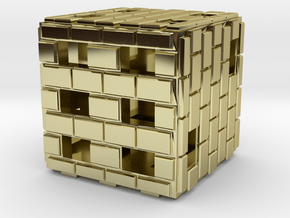 Brick Die in 18K Gold Plated