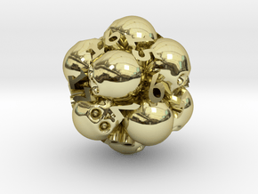 Spin-Down Ossuary d20 in 18K Gold Plated