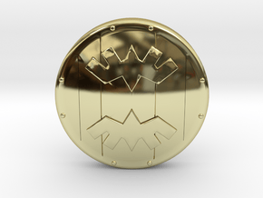 Banded Shield in 18K Gold Plated