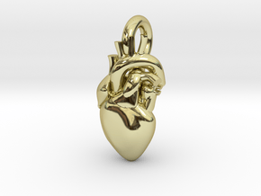 Beautiful Human Heart Pendant in 18K Gold Plated