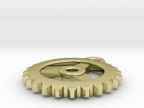 Gear Pendant - Three in 18K Gold Plated