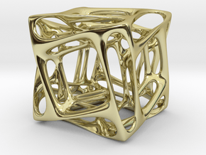 Duality Cube Silver in 18K Gold Plated