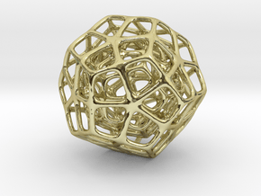Double Dodecahedron Silver in 18K Gold Plated