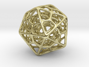 Double Icosahedron Silver in 18K Gold Plated