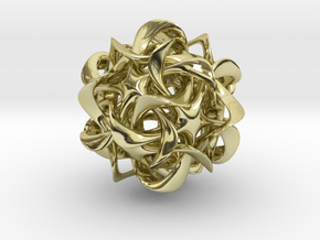 Dodecahedron VI, pendant in 18K Gold Plated