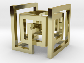 cube_06 in 18K Gold Plated