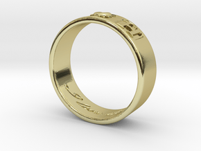N + H Ring size 5 in 18K Gold Plated