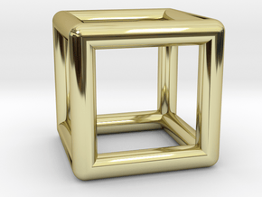 Hexahedron (Cube) in 18K Gold Plated