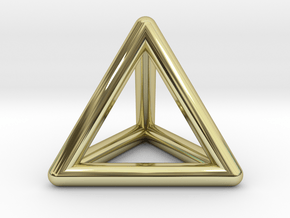 Tetrahedron in 18K Gold Plated