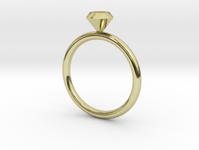 diamond ring in 18K Gold Plated