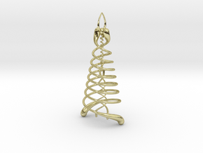 Double Helix Pendant in 18K Gold Plated