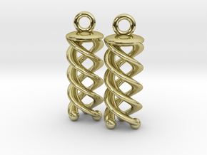Triple Helix Earrings in 18K Gold Plated