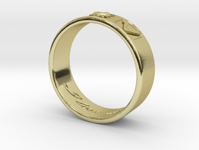J + V ring Size 8 in 18K Gold Plated