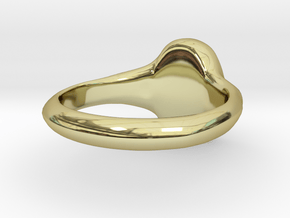 Women's Signet Ring with Traditional Monogram in 18K Gold Plated