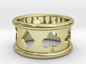 Card Suit Ring in 18K Gold Plated