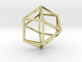 Cube Octohedron - 5cm in 18K Gold Plated
