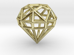Gem Wire 5 Facets 3cm in 18K Gold Plated