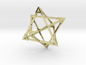 Merkaba Wire Pyramids Only 1 Caps 5cm in 18K Gold Plated