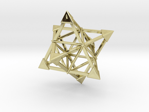 Merkaba Wire 1 Caps 5cm in 18K Gold Plated