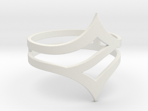  Ring Model C - Size 6 - Gold in White Natural Versatile Plastic