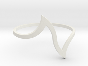  Ring Model D - Size 6 - Gold in White Natural Versatile Plastic