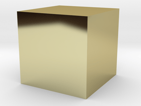 1x1x1 Cube in 18K Gold Plated